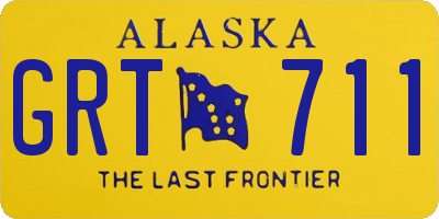 AK license plate GRT711