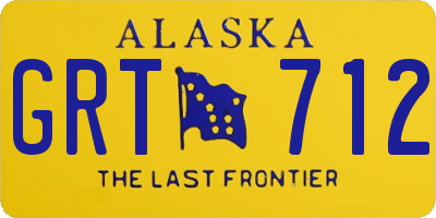 AK license plate GRT712