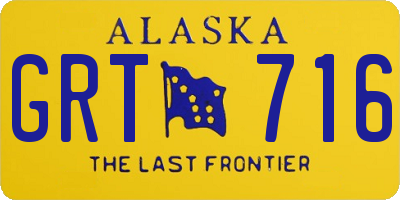 AK license plate GRT716