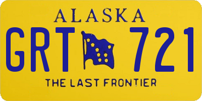 AK license plate GRT721