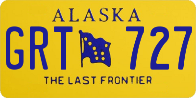 AK license plate GRT727