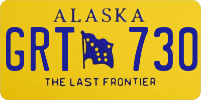 AK license plate GRT730