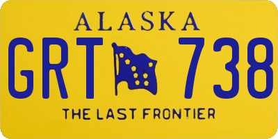AK license plate GRT738