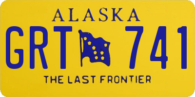 AK license plate GRT741