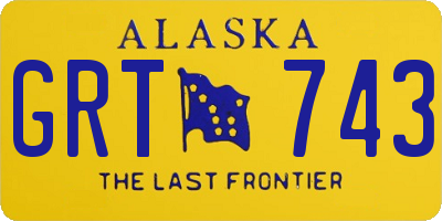 AK license plate GRT743