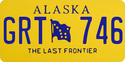 AK license plate GRT746