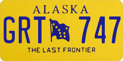AK license plate GRT747