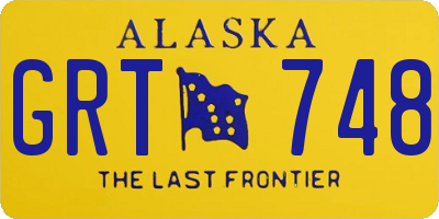 AK license plate GRT748