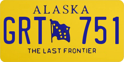 AK license plate GRT751