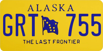 AK license plate GRT755
