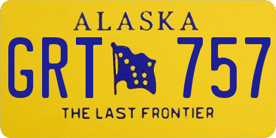 AK license plate GRT757
