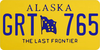 AK license plate GRT765
