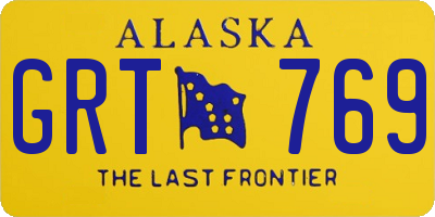 AK license plate GRT769