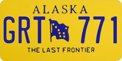 AK license plate GRT771