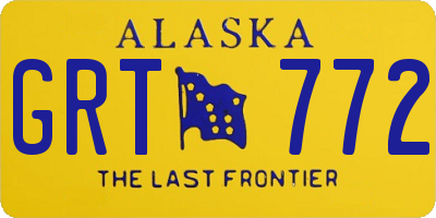 AK license plate GRT772