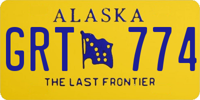 AK license plate GRT774