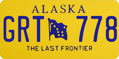 AK license plate GRT778