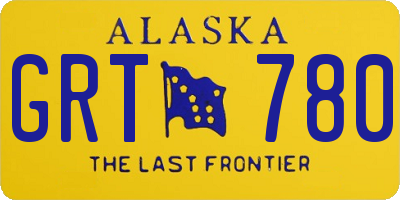 AK license plate GRT780