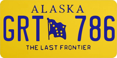 AK license plate GRT786