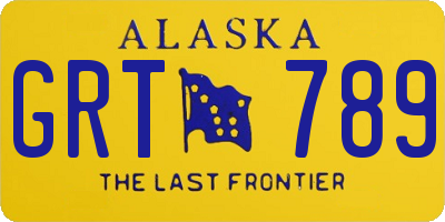 AK license plate GRT789