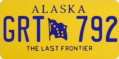 AK license plate GRT792
