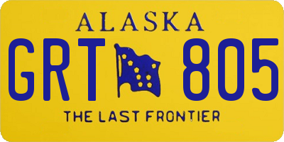 AK license plate GRT805