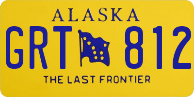AK license plate GRT812