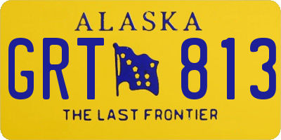 AK license plate GRT813