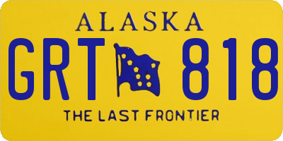 AK license plate GRT818