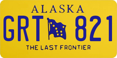 AK license plate GRT821