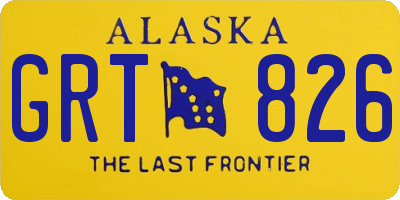 AK license plate GRT826