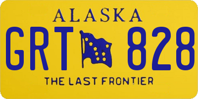 AK license plate GRT828