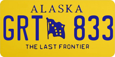 AK license plate GRT833