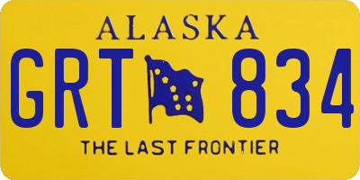 AK license plate GRT834