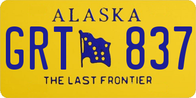 AK license plate GRT837