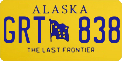 AK license plate GRT838