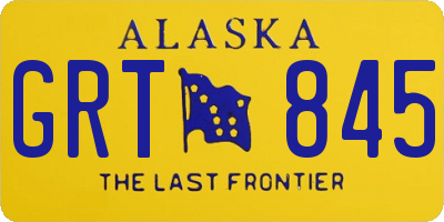 AK license plate GRT845