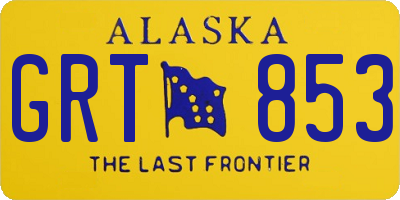 AK license plate GRT853