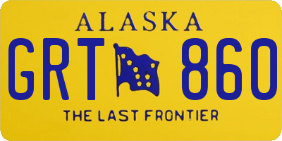 AK license plate GRT860