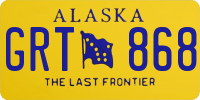 AK license plate GRT868