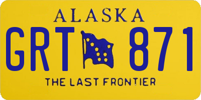 AK license plate GRT871