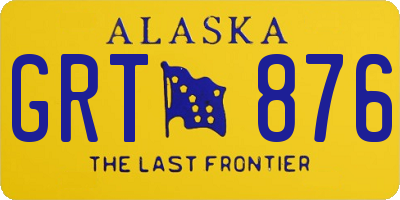 AK license plate GRT876