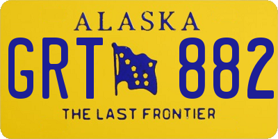 AK license plate GRT882