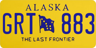 AK license plate GRT883