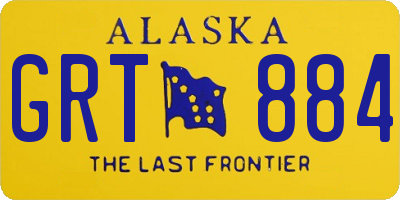 AK license plate GRT884