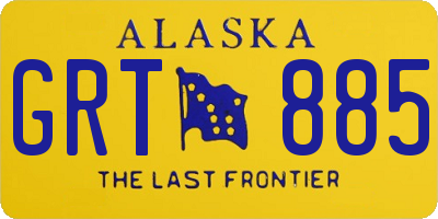 AK license plate GRT885