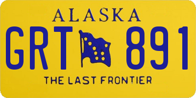 AK license plate GRT891