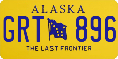 AK license plate GRT896
