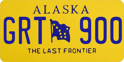 AK license plate GRT900