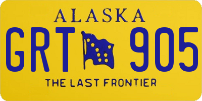 AK license plate GRT905